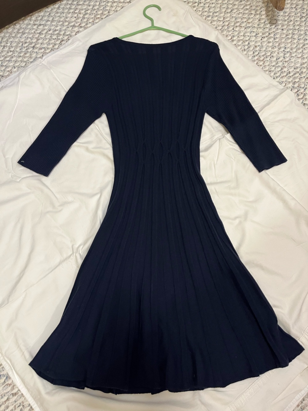 Ribbed Knit Top in Dark Navy